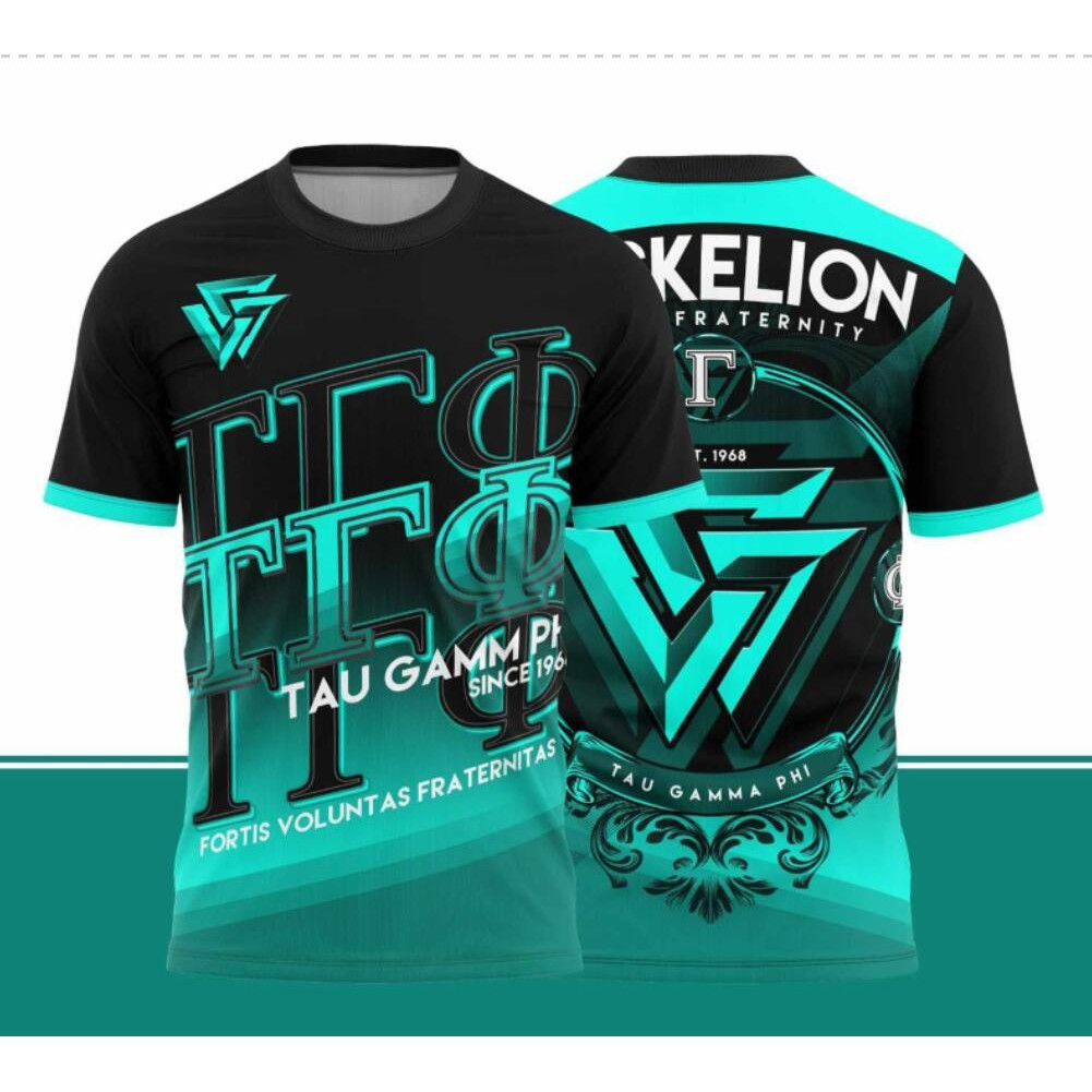 Tau Gamma Phi Triskelion Frat เสื้อ 56th Anniversary Full Sublimation 3D พิมพ์เสื้อยืดฤดูร้อน