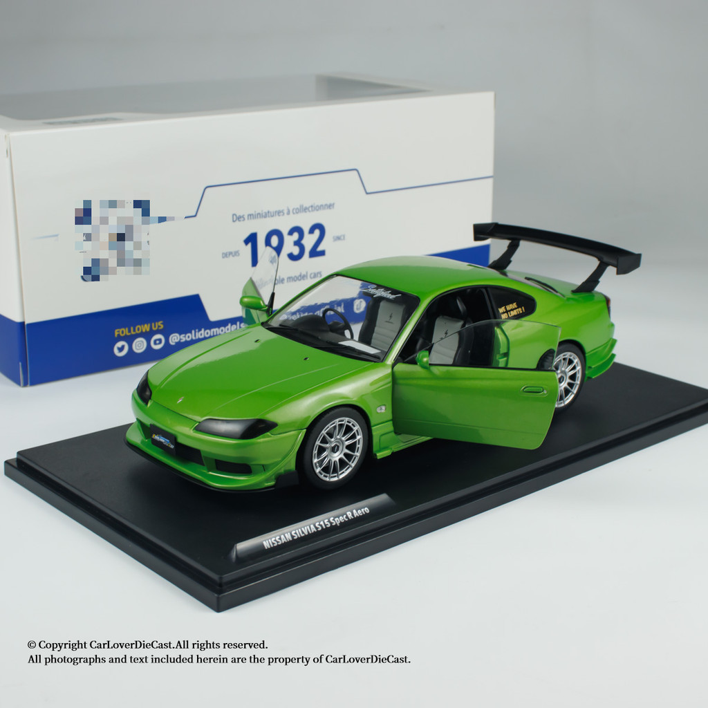 Solido/Solido 1: 18 Nissan SILVIA S15 1999 โมเดลรถประตูคู่โลหะผสม