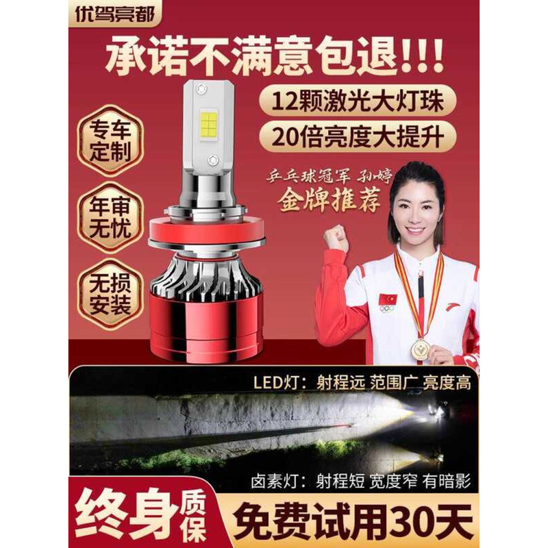 อาพริยะ SRV850 ไฟหน้าเลเซอร์รถจักรยานยนต์ดัดแปลงไฟสูงหลอดไฟลําแสงต่ําแสงที่แข็งแกร่งแสงรถสว่างสุด