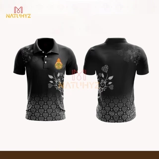 โปโลอสม.สีดำ ลาย สุภาพ เรียบร้อย ใส่ได้ทั้งชายและหญิง เสื้อโปโล พิมพ์ลาย ทรงผู้ชาย ทรงผู้หญิง(เลือกตราหน่วยงานได้ สาธารณสุข สพฐ อปท มหาดไทย อสม สำนักงานคณะกรรมการการศึกษาพื้นฐาน)