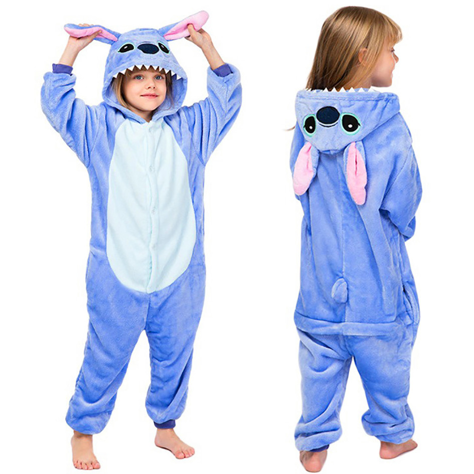 ຊຸດນອນ Kigurumi ລາຍອານິເມ ສຳລັບເດັກ (ໄດໂນເສົາ Pikachu Spiderman Panda Tiger) ແຂນຍາວ