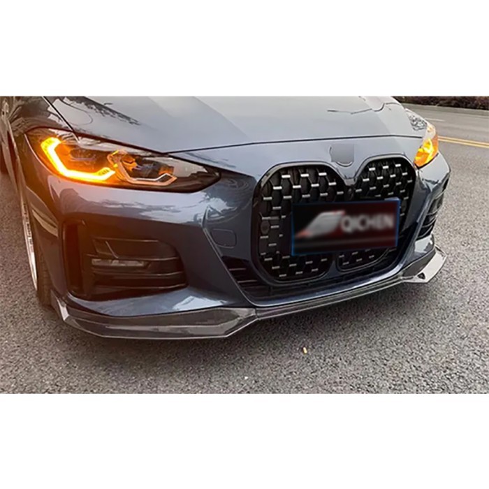 For BMW 4 Series G22 G23 425i 430i 440 Carbon Fiber Car Front lip Bumper Diverter Spoiler Diffuser