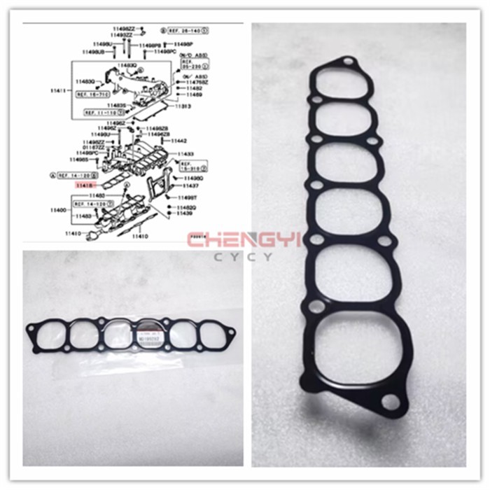 6G72 24V Engine Parts Intake And Exhaust Manifold Gasket For Pajero Montero Sport K96W KH9W V23W V4