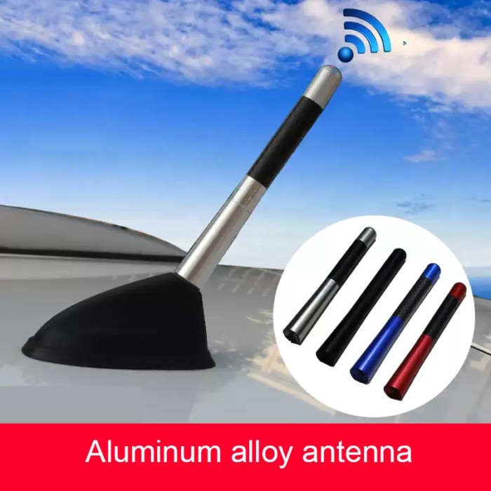 3.5/8/12cm Car Antenna Carbon Fiber Antenna Short Antena Radio FM/AM Metal Receiving Antennas Auto