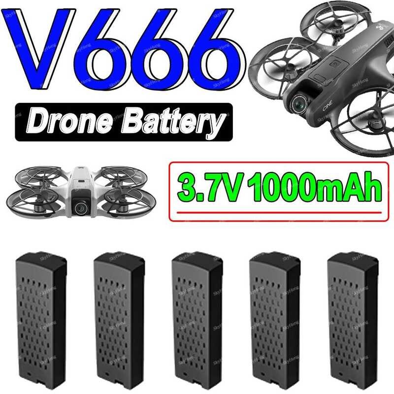 ▥ ขายร้อนoriginal V666 Mini Droneแบตเตอรี่เดิม 3.7V 1000Mahแบตเตอรี่สําหรับv666 Droneขายส่ง