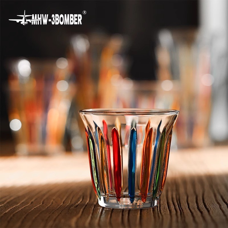 MHW-3BOMBER Bomber Glass Cup Wright Hand-painted Series ถ้วยกาแฟสกปรก Australian White Cup Latte Cup