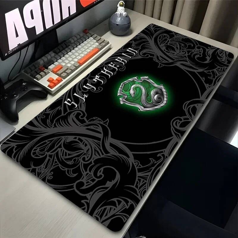งูสีเขียวอะนิเมะแผ่นรองเมาส์ PC ดอกไม้รูปแบบ Mousepad XXL Potters Harries เดสก์ท็อปแล็ปท็อป Gamer ตู้แป้นพิมพ์พรมพรม