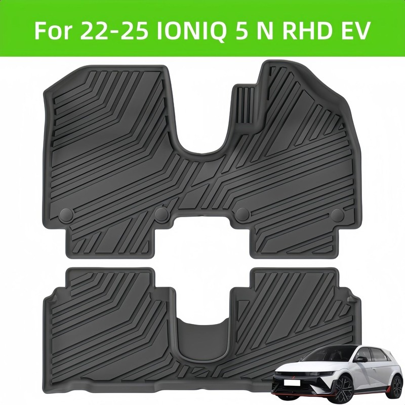 สําหรับ 22-25 IONIQ 5 N RHD EV TPE พรมปูพื้นรถยนต์/ด้านหลัง