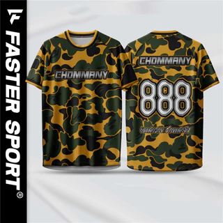 เสื้อพิมพ์ลาย รุ่น ชุดจบที่เรา ลายพราง ทรงเอ มีเบอร์ รหัส:1