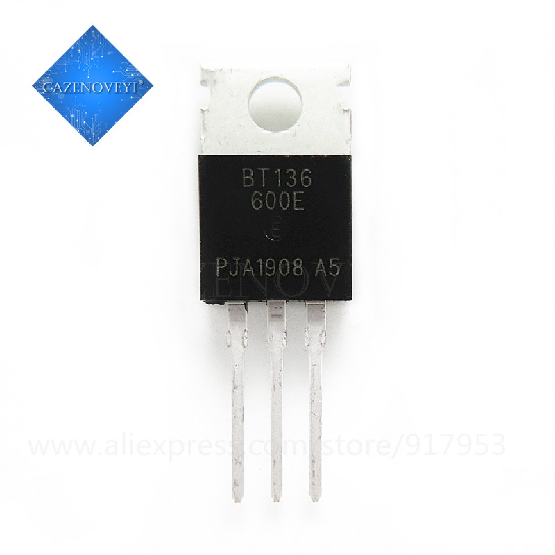 10 ชิ้น BT136-600E BT136 BT136-600 600V 4A Triacs RAIL TRIAC TO-220 IC ใหม่