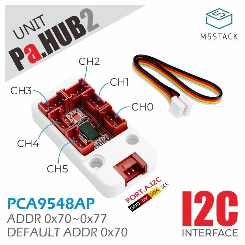 M5Stack Official Hub 1-to-6 หน่วยขยาย: I/O (STM32F030) หรือ I2C (PCA9548A)