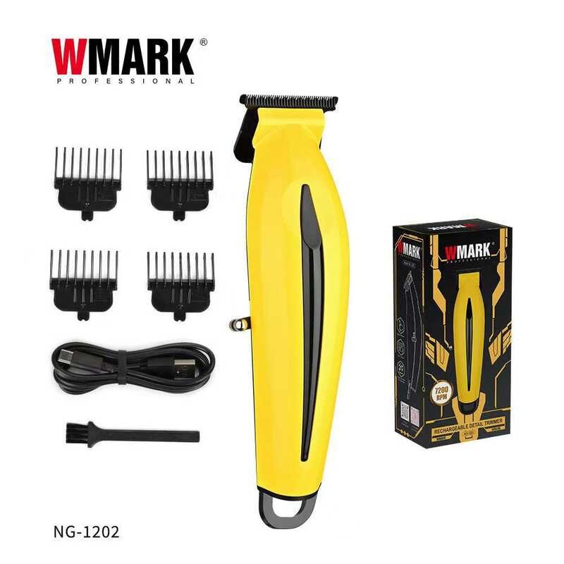 WMARK NG-1202 กรรไกรแกะสลักไฟฟ้า Clipper ผมตัดผมแบบชาร์จไฟได้ตัดผมร้านทําผม