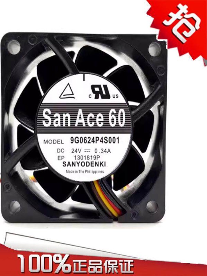 SanAce60 9G0624P4S001 24V 0.34A 6025 พัดลมระบายความร้อนอินเวอร์เตอร์ปริมาณอากาศสูง