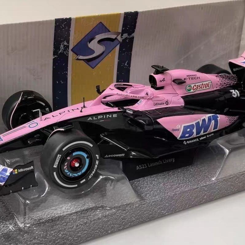 SOLIDO 1/18 ALPINE A523 F1 #31 โมเดลรถสูตรบรรจุภัณฑ์โลหะผสมเก่า