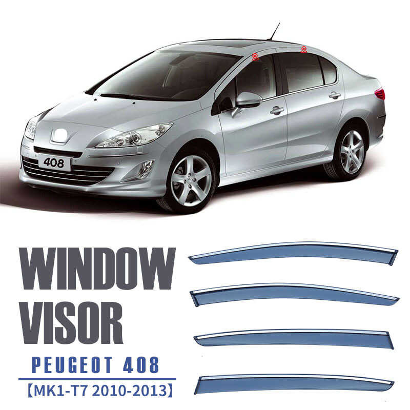 เหมาะสําหรับ PEUGEOT 408 หน้าต่างบล็อกฝนด้านข้างตัวเบี่ยงหน้าต่าง PEUGEOT 408 ที่บังแดดหน้าต่าง