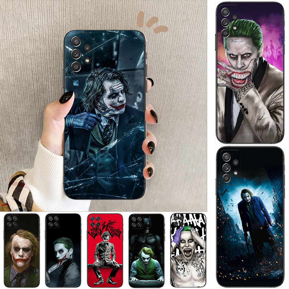 Samsung A22 A55 A56 J4 J6 J8 2018 J4 J5 J6 J7 Prime Plus Core X16 ตลกการ์ตูนตัวตลกเคสโทรศัพท์สีดํานุ