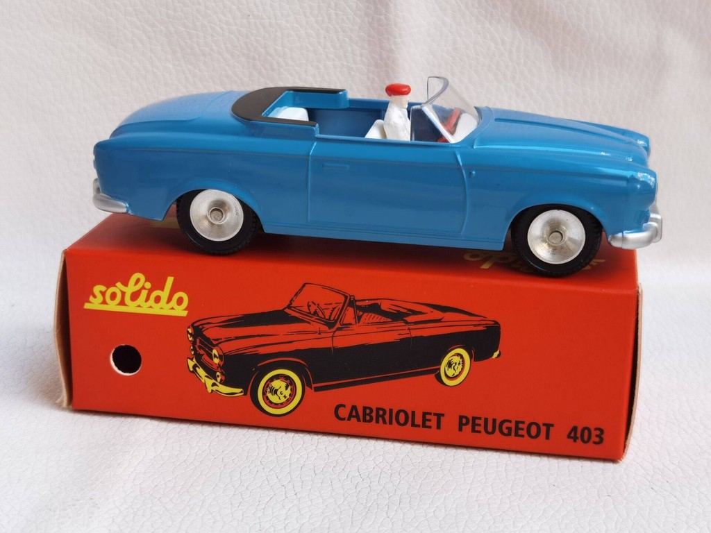 SOLIDO 1: 43 PEUGEOT CABRIOLET 403 โลโก้รถโบราณรุ่น 4F ออกจากรุ่นพิมพ์