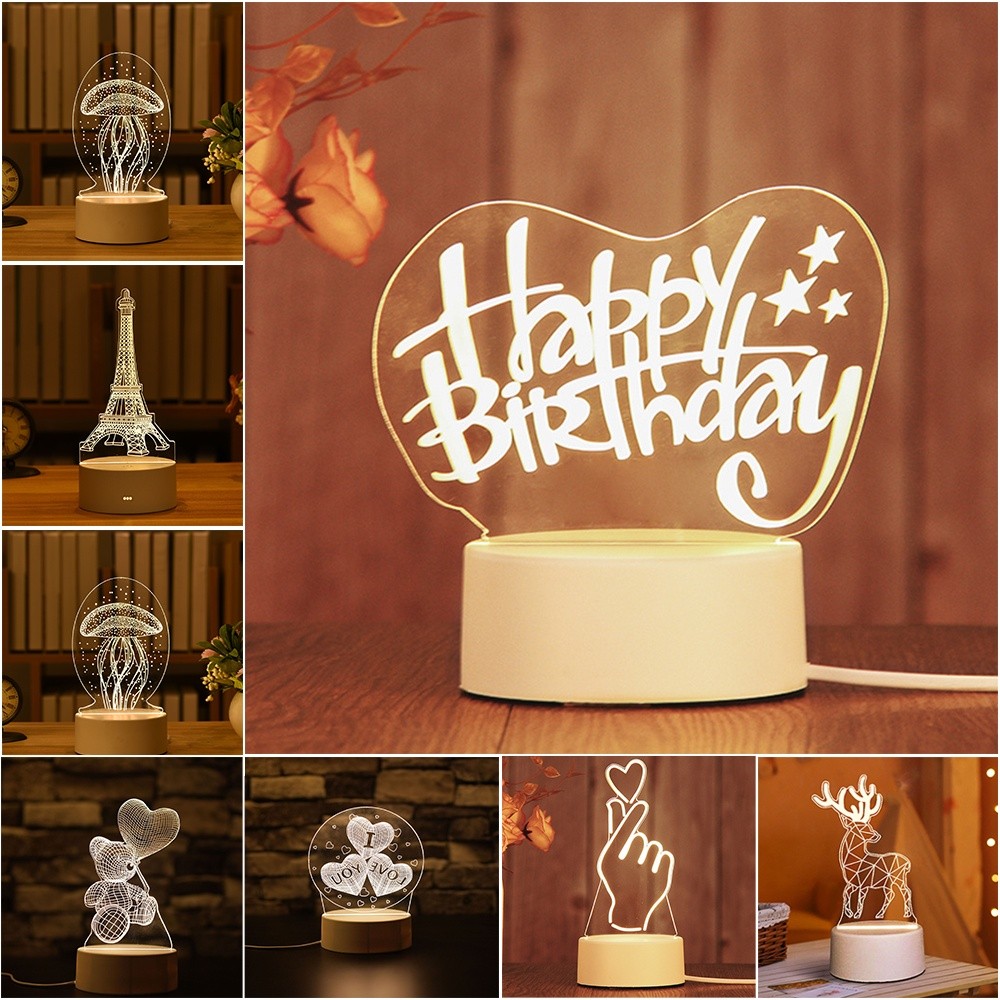 โคมไฟตั้งโต๊ะ LED NIGHT LIGHT 3D