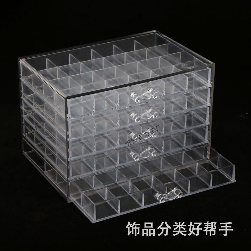 Narit Art Diamond Ring Jewelry Box Storage Box Multifunctional สร้อยคอต่างหูอะคริลิคพาร์ติชั่นลิ้นช