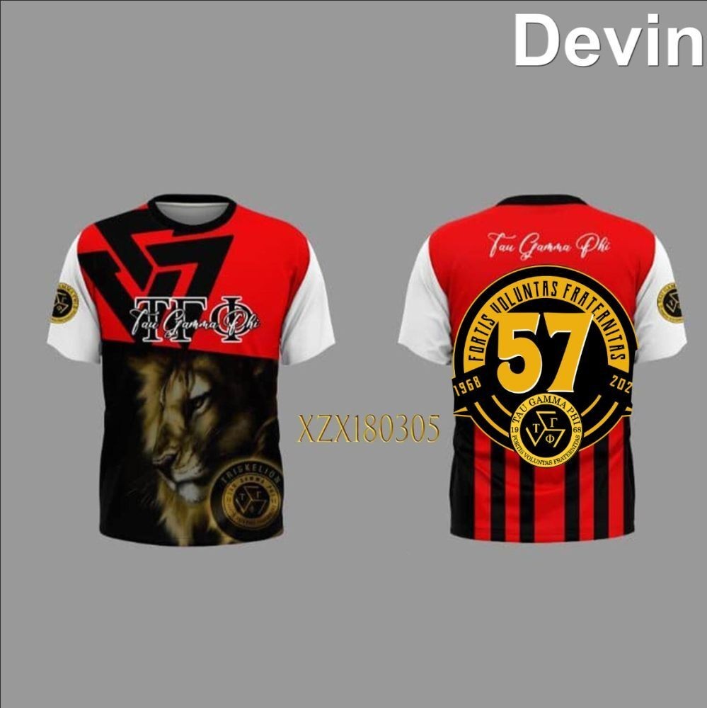 Tau Gamma Phi 57th Year Polo T - Shirt: สัญลักษณ์ "Live and Let Live" ศิลปะระเหิด โพลีเอสเตอร์น้ําหน