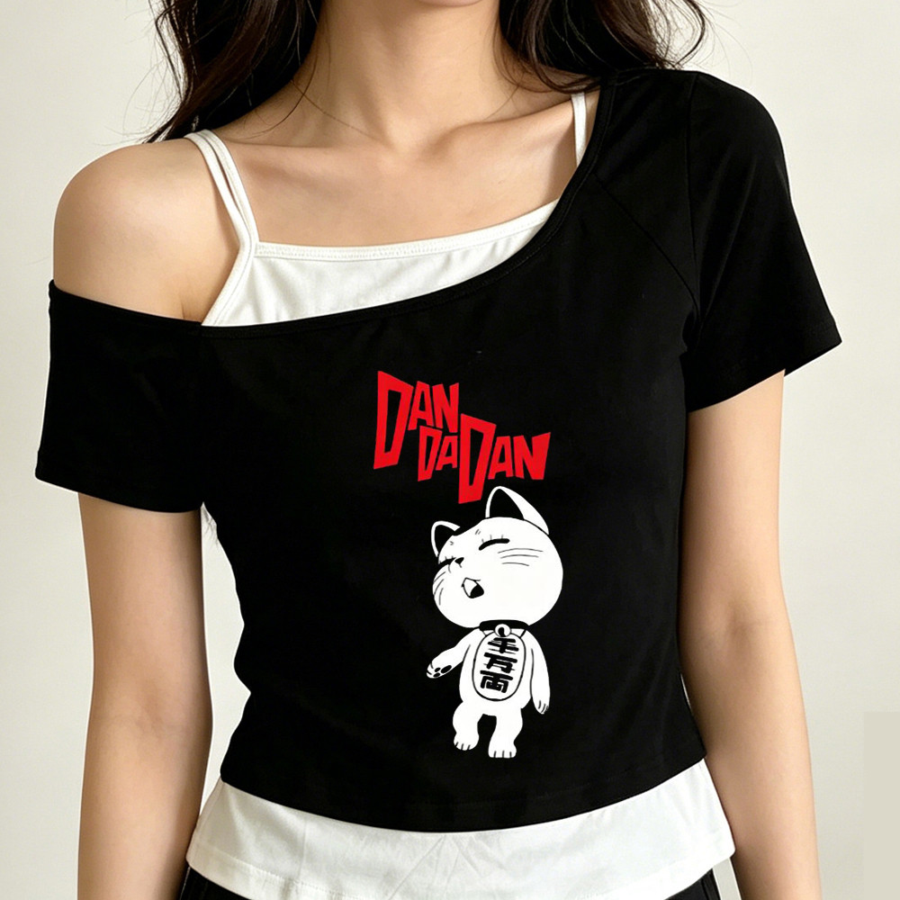Dandadan เสื้อครอปสาวญี่ปุ่นราคาถูก cutecore grunge top tees แฟชั่นเกาหลี baddie harajuku grunge ฉาก