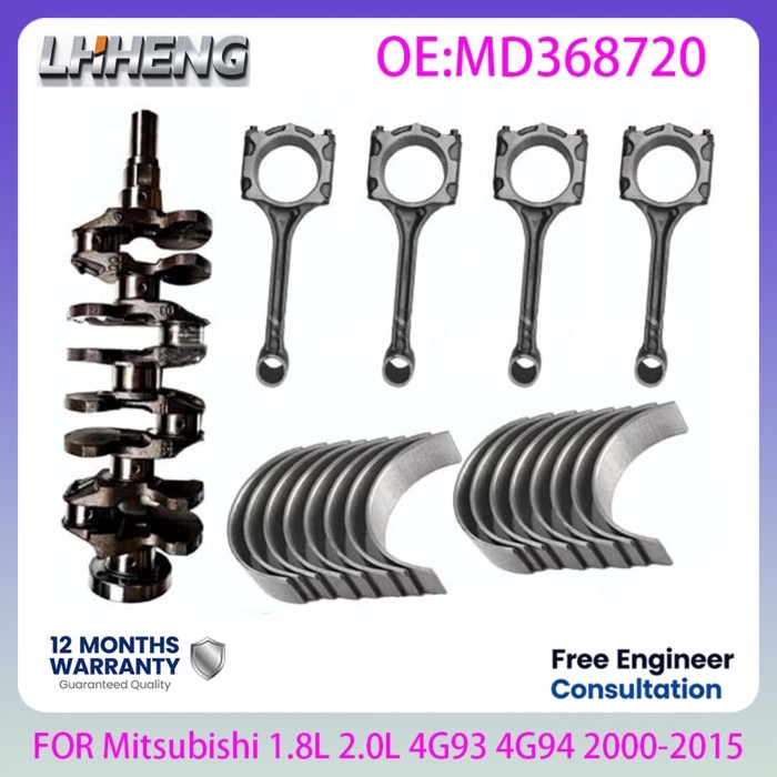 4G93 4G94 Engine Crankshaft Connecting Rod Main Bearing Set OE MD368720 For MITSUBISHI Lancer 1.8L