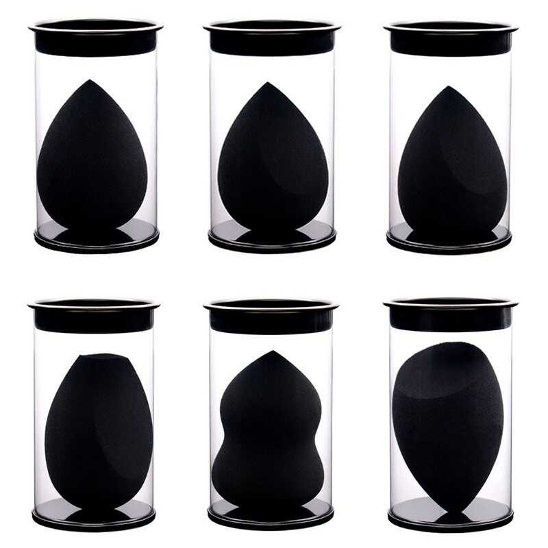 Tinplate Tube Package Black Beauty Egg Wet Dry Water Drop Cut Gourd Three Cut Face Makeup Egg