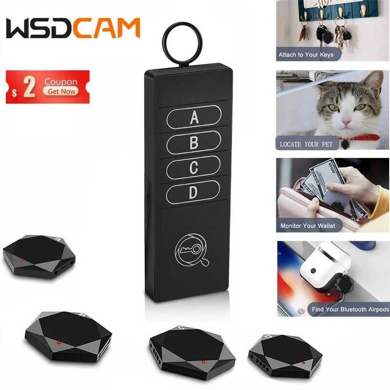 WSDCAM Wireless Finder สัตว์เลี้ยง GPS Tracker 85dB Key Locator รีโมทคอนโทรล 1 RF เครื่องส่งสัญญาณ 4