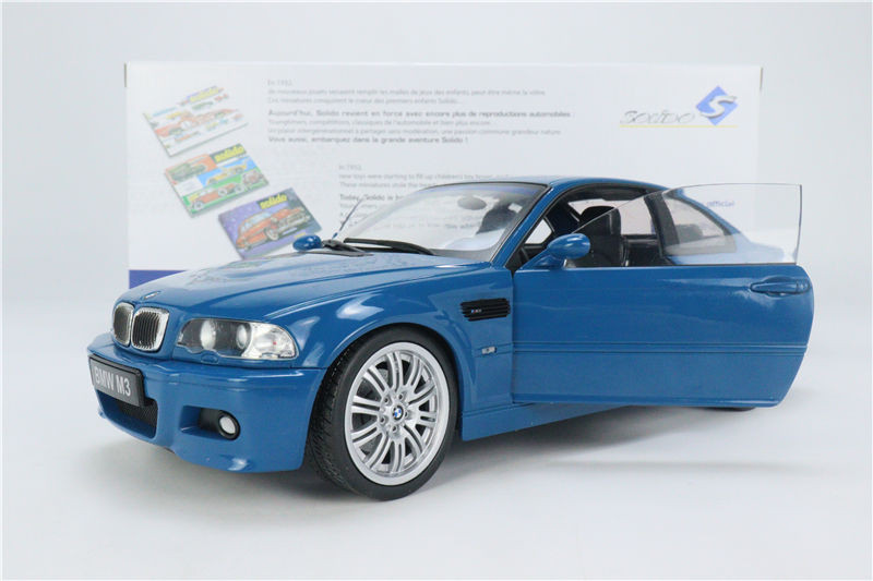 โมเดลรถ Solido Solido 1: 18-BMW-E46 M3-LAGUNA-โมเดลรถสีน้ําเงิน