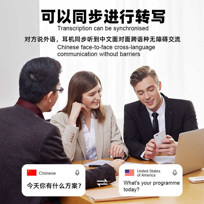 AI การแปลชุดหูฟังบลูทูธลูกมะพร้าวขนาดเล็กโดย01 OWS31 T2 หูแขวนประเภท OWS ชุดหูฟังแปลแบบเรียลไทม์