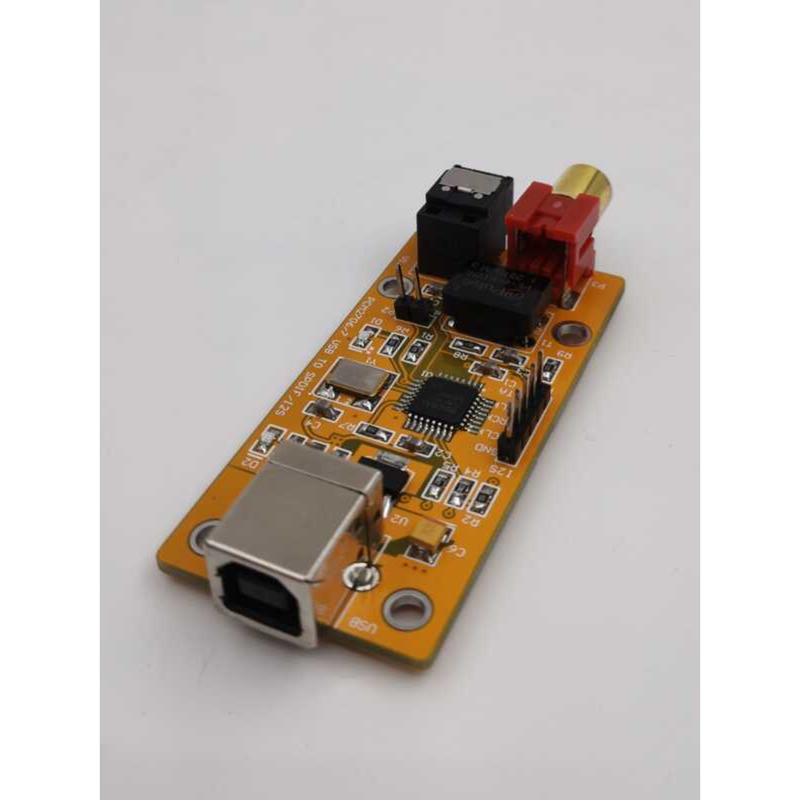 การ์ดเสียง USB USB to Coaxial Optical Fiber I2S ชิปถอดรหัส PCM2707 PCM2706 wangk2