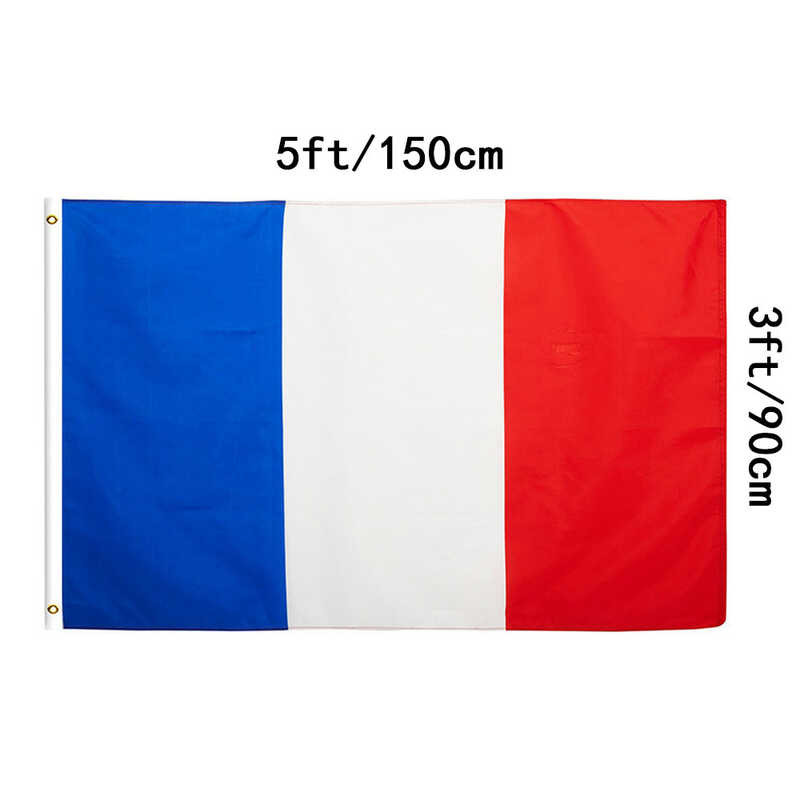 ธงฝรั่งเศส 3 x 5ft France fg World Cup Flag Fan Supplies