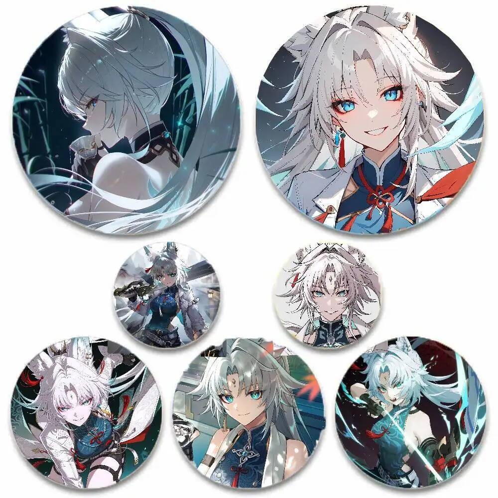 Feixiao เข็มกลัด Anime Honkai Star Rail แบบรอบเลเซอร์ สำหรับเสื้อและกระเป๋า