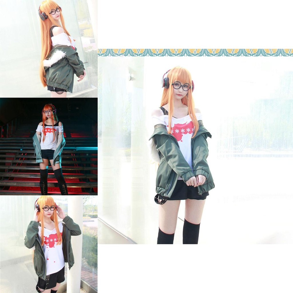 Persona Futaba 5 Sakura เสื้อ AFK และชุดคอสเพลย์ เครื่องแต่งกายสำหรับการเล่นเกมและสวมใส่ในวันหยุด