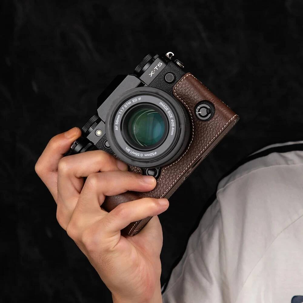 X-T5 กรณี Handmade ของแท้หนัง XT5 กระเป๋าสําหรับ Fujifilm XT5 X-T5 กระเป๋ากล้อง XT5 Retro กระเป๋ากล้
