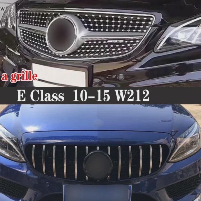Suitable For Mercedes Benz E Class W212 E260 GT Style Grill Front Bumper Movement Grille Star net 2