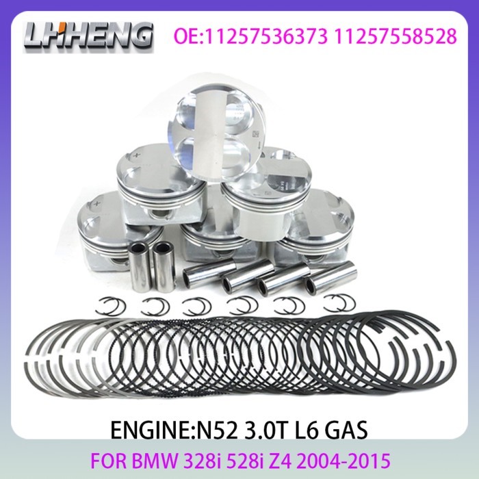 N52 Engine Piston & Piston Ring set For BMW 125i 130i 325i 530i 630i 730i X1 X3 X5 Z4 E90 3.0L 3.0