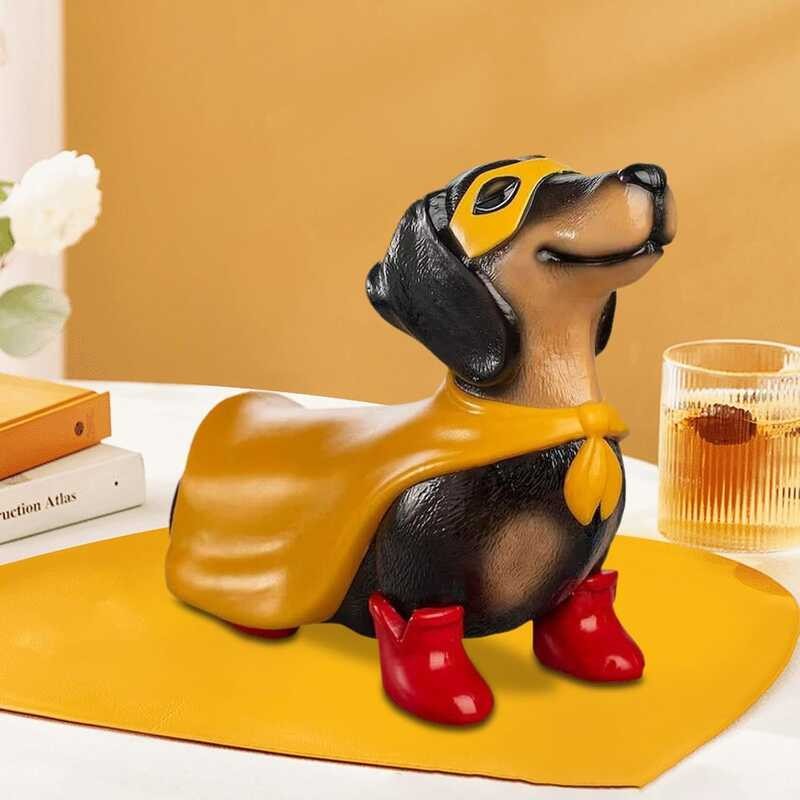 สินค้าใหม่ Super Hero Sausage รูปปั้นสุนัข Vienna Dog ของขวัญตกแต่งบ้าน