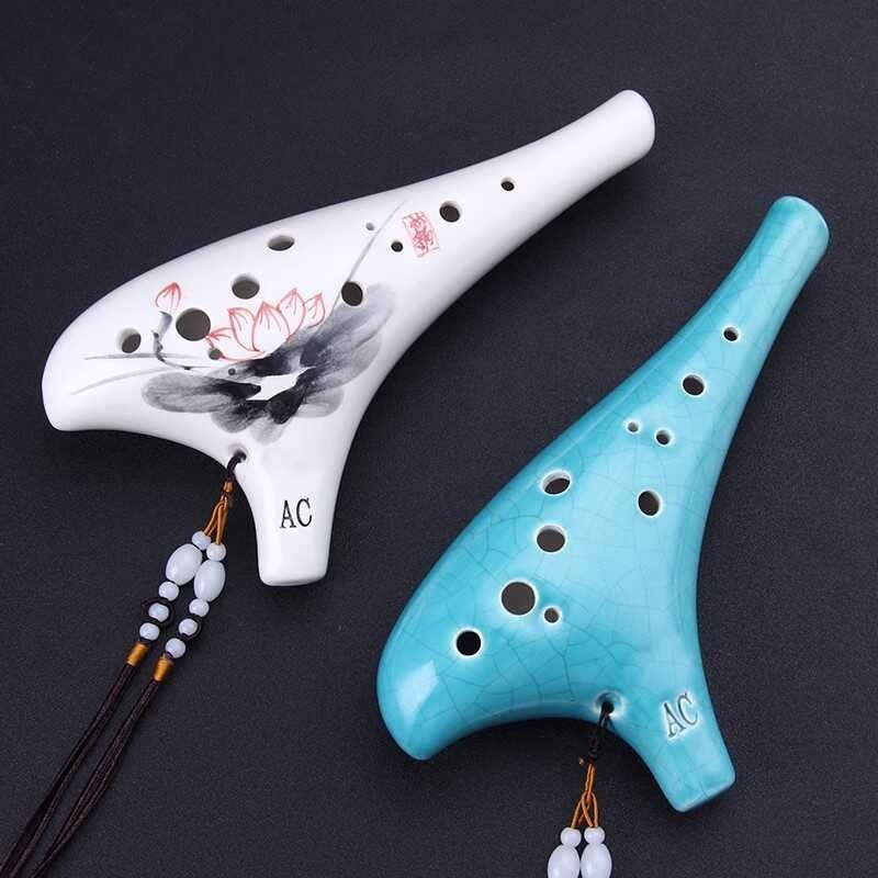 Ocarina 12 หลุมเริ่มต้น Alto ac การปรับแต่งนักเรียนเบื้องต้นสิบสองหลุม Ocarina Professional เล่น Oca