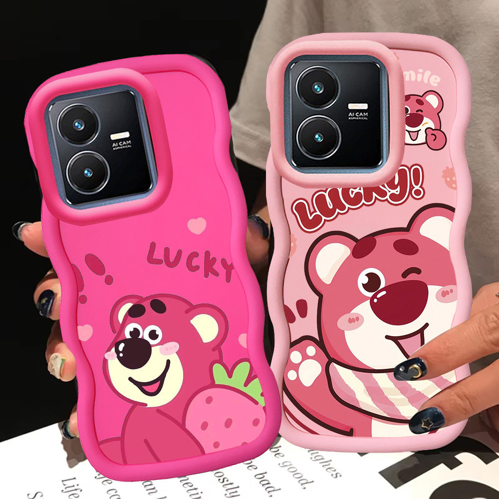 MERAH KL34 เคสล็อตโซ่สําหรับ VIVO Y28S Y22 Y28 Y22s Y35 2024 5G กรณีสีชมพู