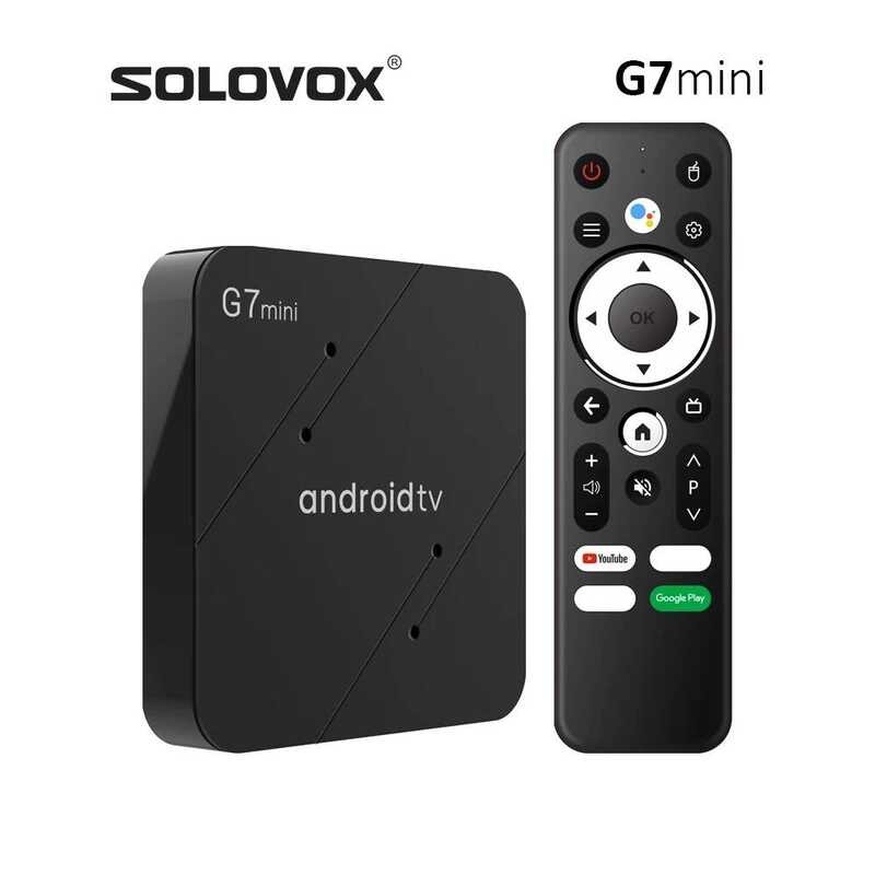 ▥ Solovox S905w2กล่องทีวีแอนดรอยด์11 G7mini มี2g 16G บลูทูธตัวช่วยเสียงและ Youtube 4K เล่นสื่อ