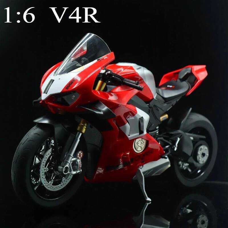 C 1:6 1:Dui V4r H2r Motorcycle Alloy Diecast Model Car Sound And Light Dynamic Ornaments Decoration