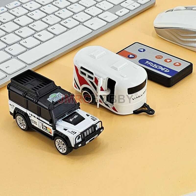 C 1:64 Metal Alloy Proportional Remote Control Vehicle Model 2.4Ghz Mini Simulation RC Car With Tra