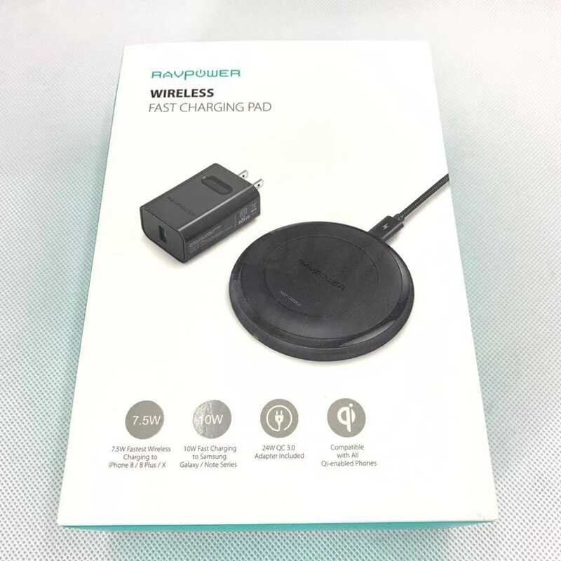 Ravpower Ravpower Desktop QI Wireless Charger 10W เหมาะสําหรับ Apple Huawei Xiaomi โทรศัพท์ Android
