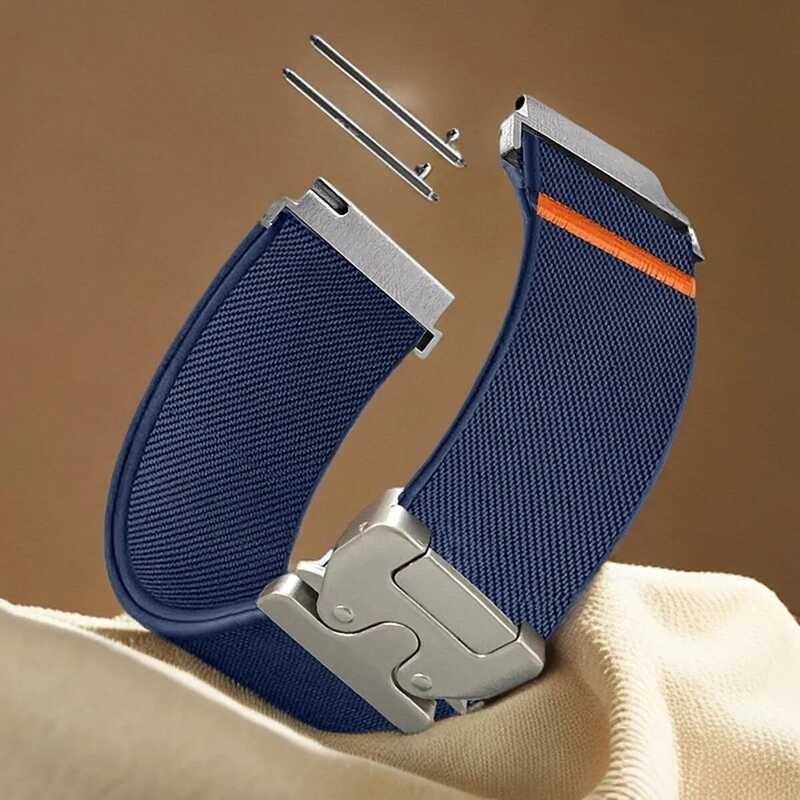 C 18/20/22Mm Parachute Straps For Galaxy Watch 7 6 5 4 Band Sport Elastic Loop For Garmin Watch/Hua