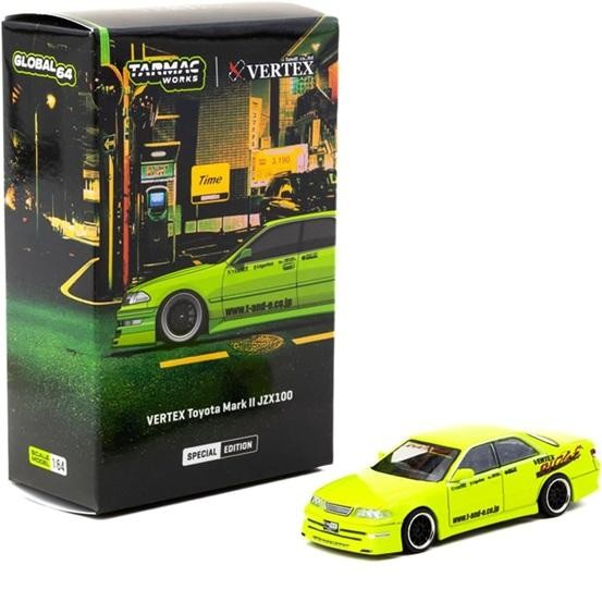 1/64 TARMA Vertex Toyota Mark II JZX100 Special Edition โมเดลรถโลหะผสมตกแต่ง
