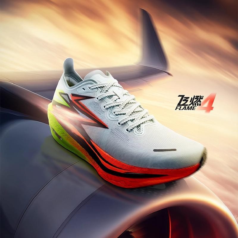 ♞,♘361 Degrees Flame 4.0 รองเท้าวิ่งมาราธอนระดับมืออาชีพสำหรับผู้ชายและผู้หญิง ระบายอากาศได้ดี 6725