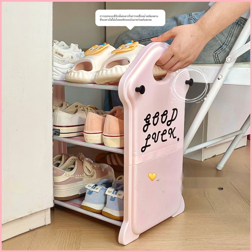 งรองเท้าคุณภาพสูงสําหรับครัวเรือนหลายชั้นประตูกันฝุ่นตู้รองเท้ารองเท้าให้เช่าการจัดเก็บหอพักชั้นเก็บ - รูปที่ 2