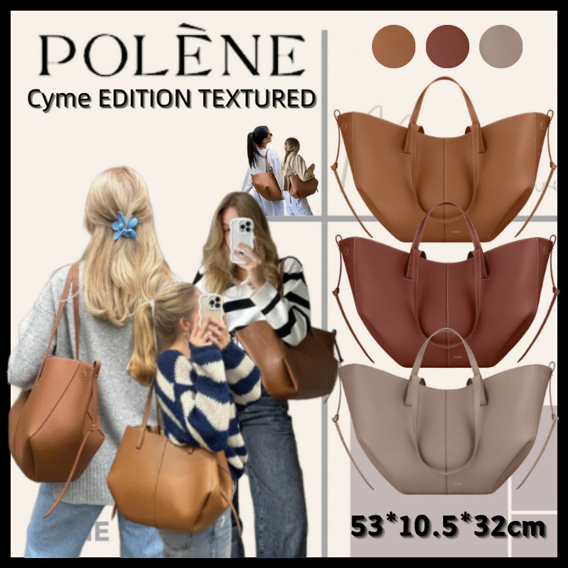 ♞,♘พร้อมส่ง !!Polène Cyme Tote Bag Polene Paris กระเป๋าหนังแท้ Polene bag แท้/กระเป๋า Polene พร้อมส