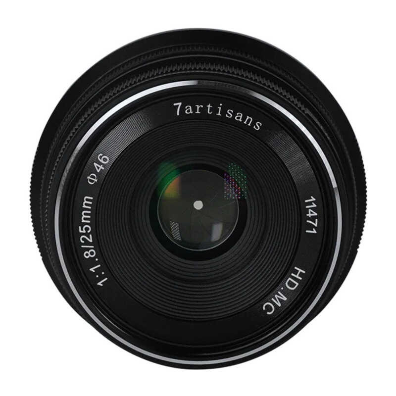 ▥ 7ช่างฝีมือ7คนเลนส์เดี่ยวโฟกัสแบบแมนนวล F1.8 25มม. สำหรับ SONY E Zev-10 A6300 A6500 A7 Fujifil